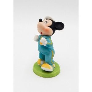 Walt Disney Productions Mickey Mouse Jogging Sweatsuit Figurine Porcelain Korea